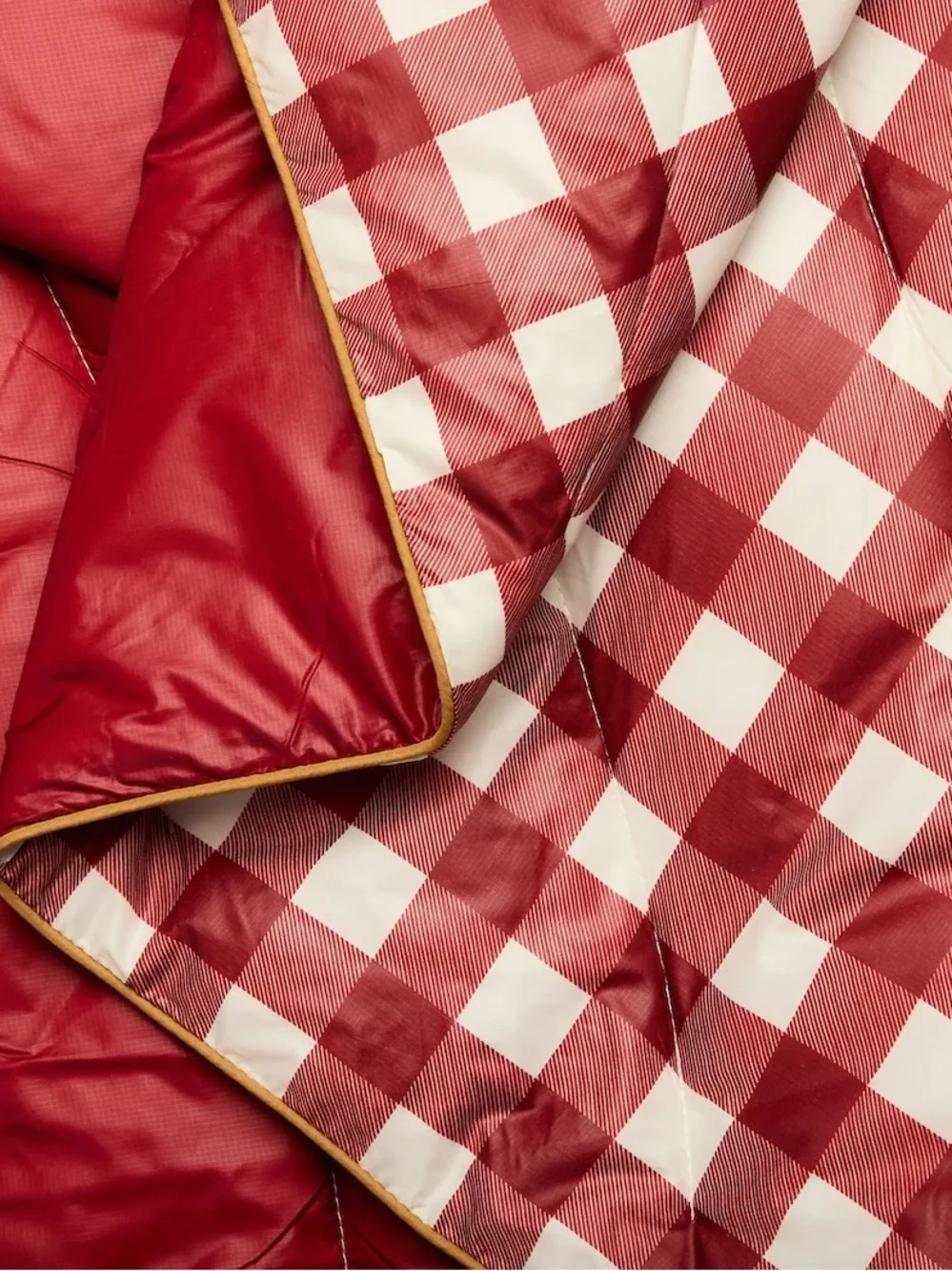 Rumpl Original Puffy 1P Blanket Red Gingham camping backpacking packable